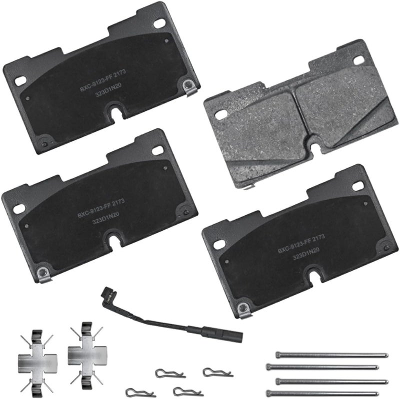 Bendix وسادات فرامل سيراميك SBC2173 الممتازة للطرازات المختارة كاديلاك إسكاليد، ESV، شيفروليه شايين، سيلفرادو 1500، LTD، سوبربان، تاهو، GMC سييرا، سييرا 1500، سييرا 1500 المحدودة، يوكون، XL - Image 1